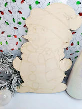 Load image into Gallery viewer, Snowman wood cut out