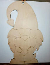 Gnome with heart - Wood Cutout