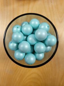 Matte Baby Blue Bubblegum Beads