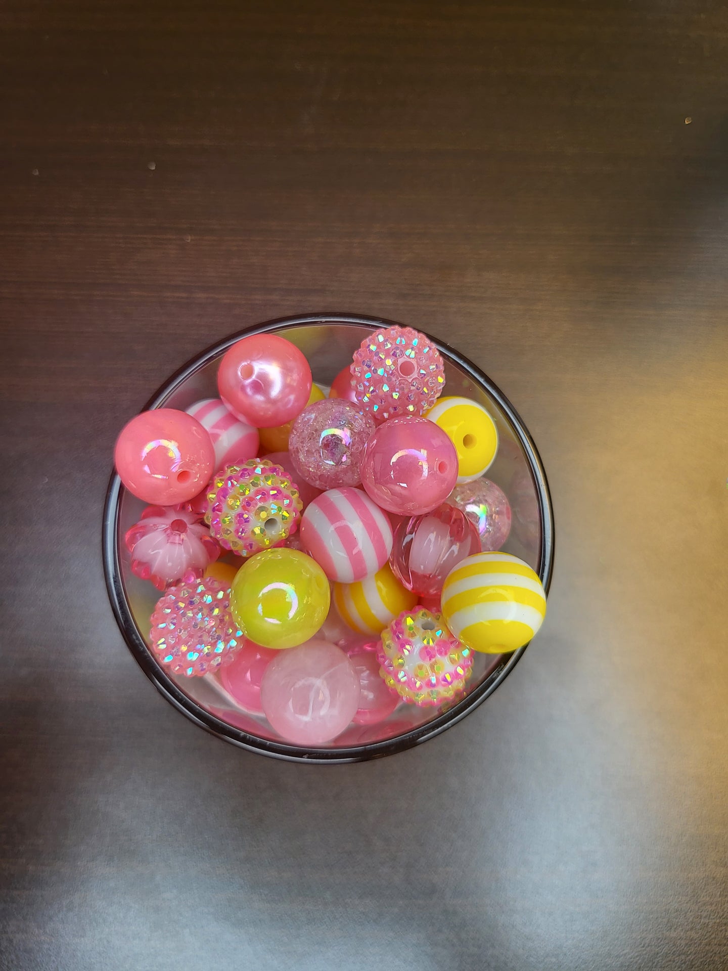 Pink/Yellow Specialty Mix Bubblegum Beads