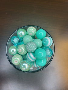 Mint/Teal Specialty Mix Bubblegum Beads