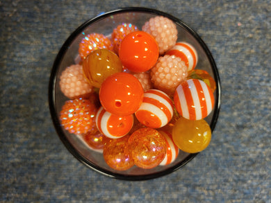 Orange Specialty Mix Bubblegum Beads