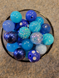 Blue Specialty Mix Bubblegum Beads