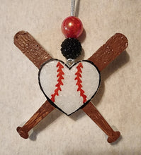 Load image into Gallery viewer, Baseball Heart &amp; Bats Freshie Mold