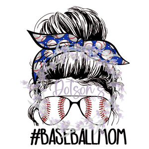 Messy Bun Baseball Mom Sub