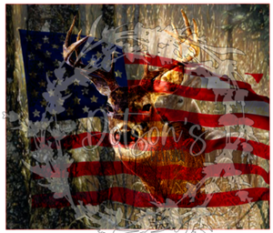 American Flag Buck Sublimation Wrap