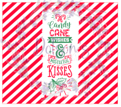 Candy Cane Wishes Sublimation Wrap