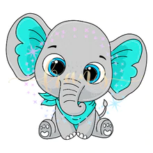 18'' Baby Elephant - Wood Cutout