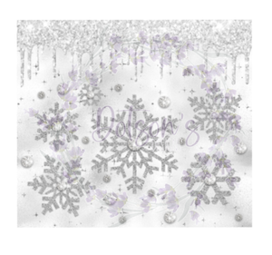 Silver Snowflakes Sublimation Wrap