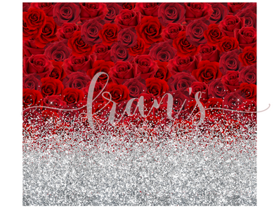 Red Roses & Silver Glitter Sublimation Wrap